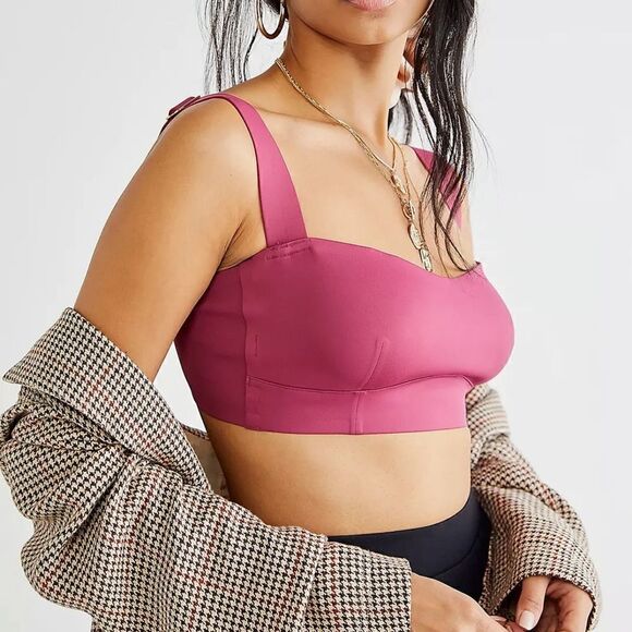 Free People Naomi Long Line Bra in Dried Rose - Picture 2 of 11